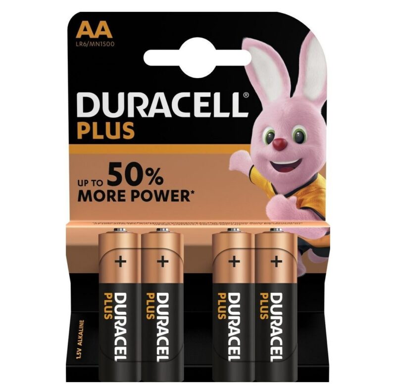 Duracell® | Plus AA alkaliskt 4-pack