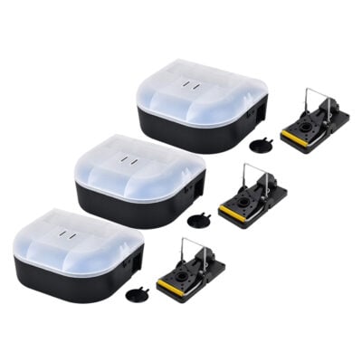 Storpack | 3 st Säker Betesstation för Musfälla | inkl. QuickSnap Musfälla